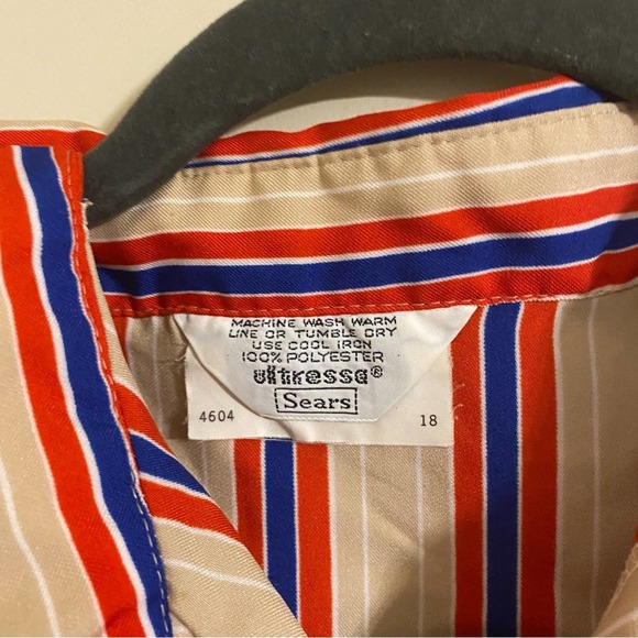 Vintage Sears Ultressa Striped Button Down Shirt - Picture 4 of 5